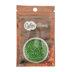 Cylin Beads by John Bead – Opaque Spring Green – 25g Bag