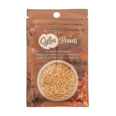 Cylin Beads by John Bead – Opaque Toasted Almond – 25g Bag