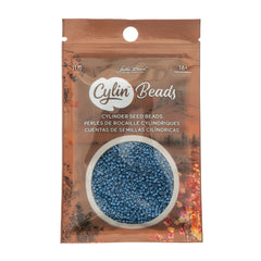 Cylin Beads by John Bead – Opaque Denim Blue – 25g Bag