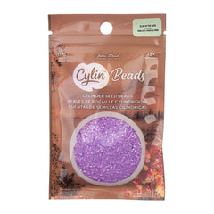 Cylin Beads by John Bead – Glow in the Dark AB - Purple – 25g Bag