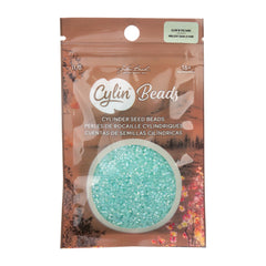 Cylin Beads by John Bead – Glow in the Dark AB - Green – 25g Bag