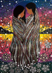 Lovers – Matted Art Card by Betty Albert (Cree Artist)