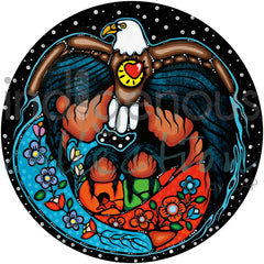 Blessed – Matted Art Card by Jackie Traverse (Anishinaabe Artist)