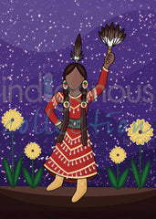 Jingle Dancers – Matted Art Card by Marissa Indoe (Anishinaabe Artist)