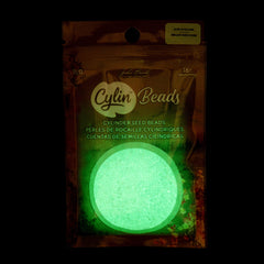 Cylin Beads by John Bead – Glow in the Dark AB - Turquoise – 25g Bag
