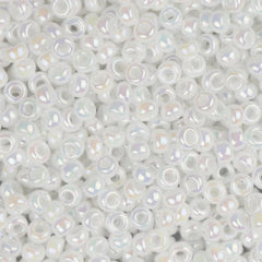 11/0 Miyuki Seed Beads White Pearl AB #0471
