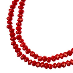 Crystal Lane Rondelle 2 Strand 7in (apx246pcs) 1.5x2.5mm Opaque Red