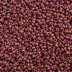 11/0 Miyuki Seed Beads Frosted Glazed/Rainbow Pink Rosewood Matte AB #4696