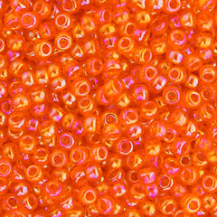 11/0 Miyuki Seed Beads Light Orange Transparent AB #0253