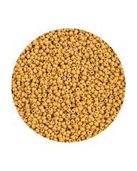 11/0 Preciosa Permalux Seed Beads Chalk Yellow-Brown Dyed Matte # 43164
