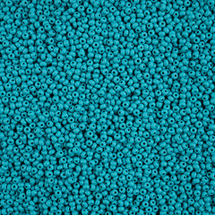 11/0 Preciosa Permalux Seed Beads Chalk Teal Dyed Matte #43179