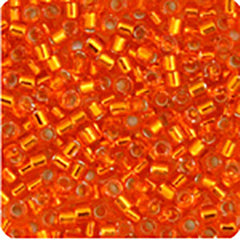 Delica 10/0 RD #0045 Orange Silver Lined 5.2g Vial