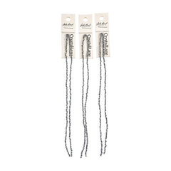 Crystal Lane Rondelle 2 Strand 7in (apx246pcs) 1.5x2.5mm Opaque Silver Iris