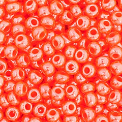 11/0 Preciosa Seed Beads Opaque Dark Orange Luster #35046