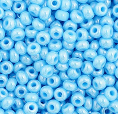 11/0 Preciosa Seed Beads Opaque Light Blue Luster #35040