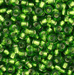 11/0 Preciosa Seed Beads Silver Lined Chartreuse #34973