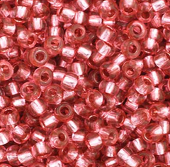 11/0 Preciosa Seed Beads Silver Lined Dark Pink Dyed #35066