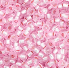 11/0 Preciosa Seed Beads Silver Lined Pink Dyed #34998