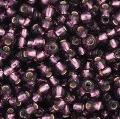 11/0 Preciosa Seed Beads Silver Lined Purple #34975