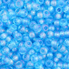 11/0 Preciosa Seed Beads Transparent Aqua AB #34952