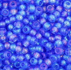 11/0 Preciosa Seed Beads Transparent Blue AB #34951