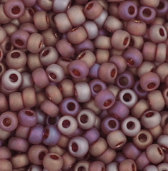 11/0 Preciosa Seed Beads Transparent Dark Red AB Matte #34968