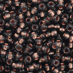 11/0 Preciosa Seed Beads Transparent Grey Copper Lined #35079