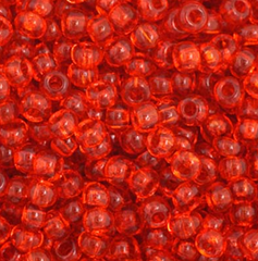 11/0 Preciosa Seed Beads Transparent Orange #34942
