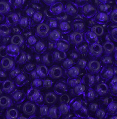 11/0 Preciosa Seed Beads Transparent Royal Blue #34939
