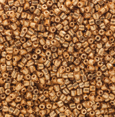 3-Cut 9/0 Czech Seed Beads Opaque Gold Metallic, 13G Vial