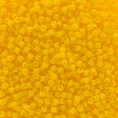 3-Cut 9/0 Czech Seed Beads Opaque Golden Yellow, 22g Bag