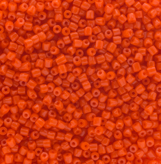 3-Cut 9/0 Czech Seed Beads Opaque Orange, 22g Bag or Strung