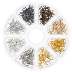 Findings -  Assortment Round 8 Slots Earwires 240pcs