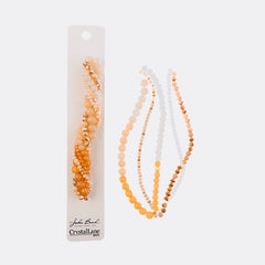 Crystal Lane Twisted Bead Strands - Amber Glow