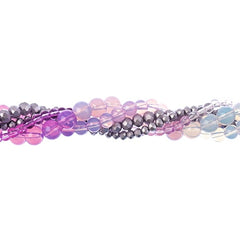 Crystal Lane Twisted Bead Strands - Purple Dusk