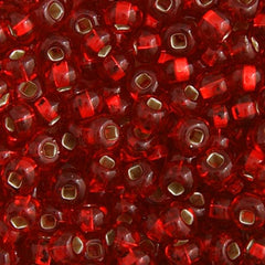6/0 Preciosa Seed Beads S/L Red Seed beads, 22g Vial