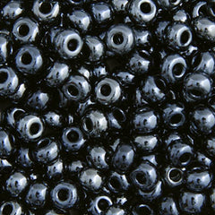 6/0 Preciosa Seed Beads Metallic Gunmetal Seed beads, 22g Vial