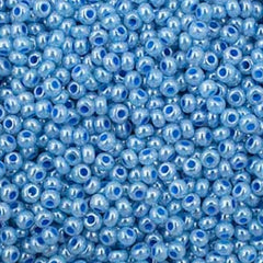 11/0 Preciosa Seed Beads Opaque Pale Blue Dyed Pearl #35010