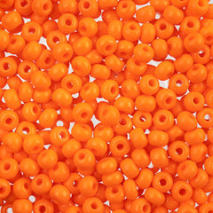 6/0 Preciosa Seed Beads Saffron Orange Seed bead, 24g Vial