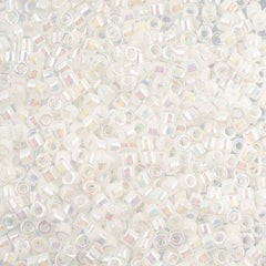 Delica 11/0 RD #0202 White Pearl AB 5.2g Vial