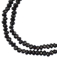Crystal Lane Rondelle 2 Strand 7in (apx246pcs) 1.5x2.5mm Opaque Black