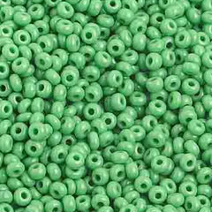 10/0 Preciosa Seed Beads Medium Green Opaque
