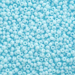 10/0 Preciosa Seed Beads Chalk Light Blue Solgel