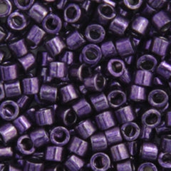 Delica 11/0 RD #0464 Dark Purple Opaque Nickel Plated Dyed 5.2g Vial