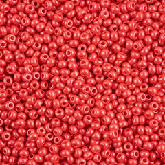 8/0 Preciosa Permalux Seed Beads Dyed Chalk Red, 23g Vial