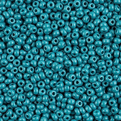 8/0 Preciosa Permalux Seed Beads Dyed Chalk Teal, 23g Vial