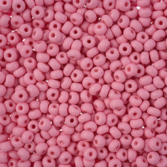 8/0 Preciosa Permalux Seed Beads Dyed Chalk Light Pink Matte, 23g Vial