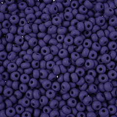 8/0 Preciosa Permalux Seed Beads Dyed Chalk Dark Violet Matte, 23g Vial