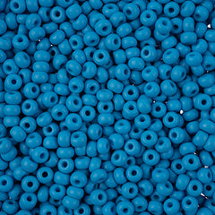 8/0 Preciosa Permalux Seed Beads Dyed Chalk Dark Turquoise Matte, 23g Vial