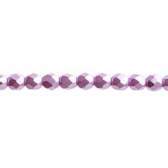 Fire-Polished Beads – 4mm Pearl Pastel Lilac (Approx. 45pcs Strand)